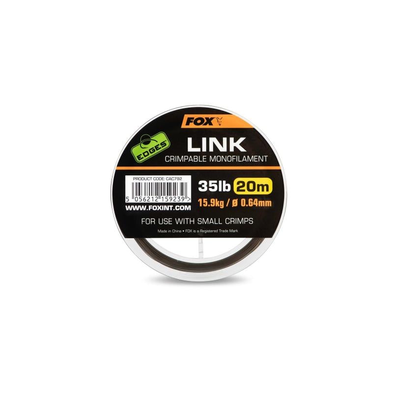 FOX Edges Link Trans Khaki Mono 0.64mm/35lb (20m)