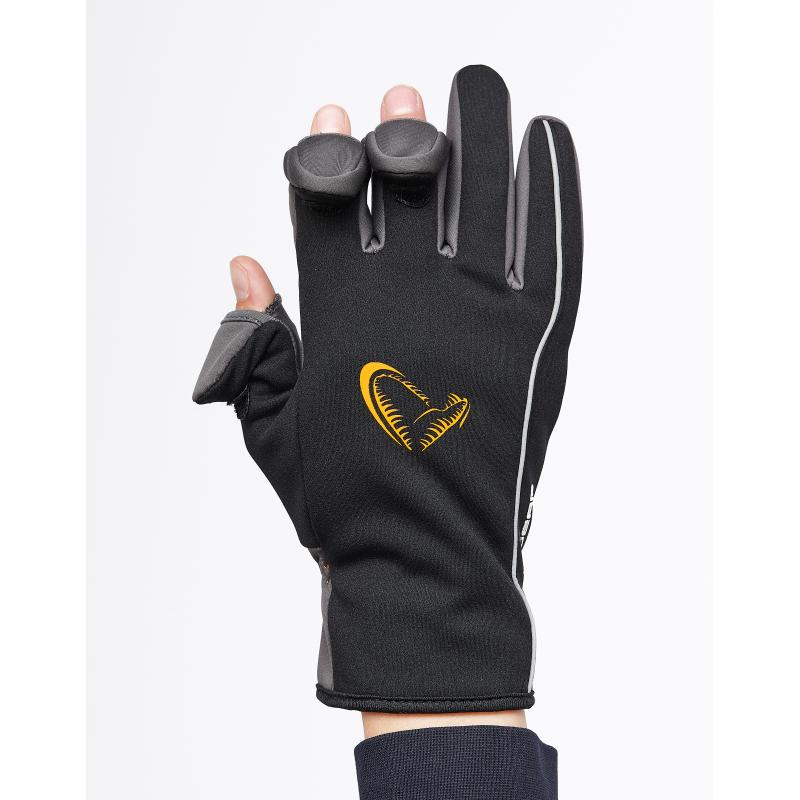 Savage Gear Softshell Winter Glove L Black