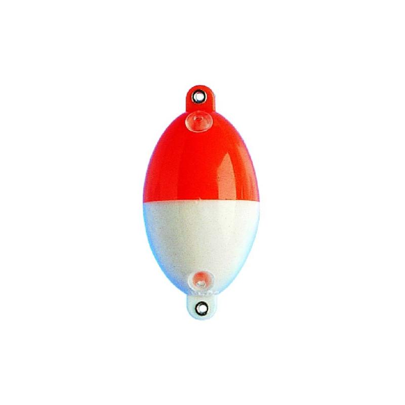Boule à eau JENZI ovale avec œillets métalliques, rouge / blanc, Buldo d'origine, 15,0 g