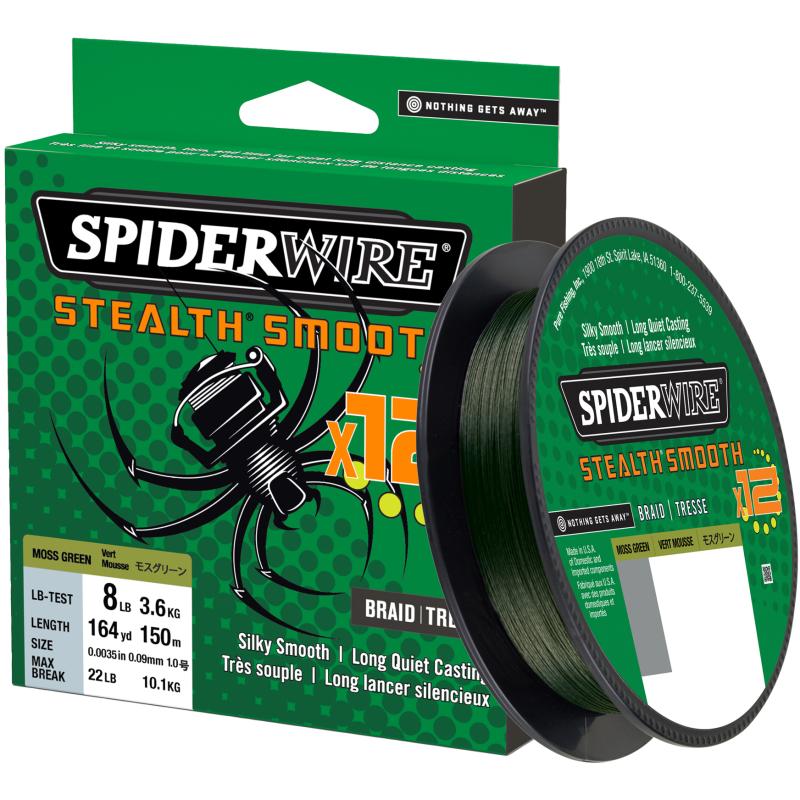 SpiderWire Stealth Smooth12 0.15MM 150M 16.5K Vert mousse