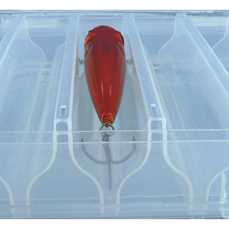 Boîte en plastique JENZI, transparente, ouvrable des deux côtés, 2x275x150