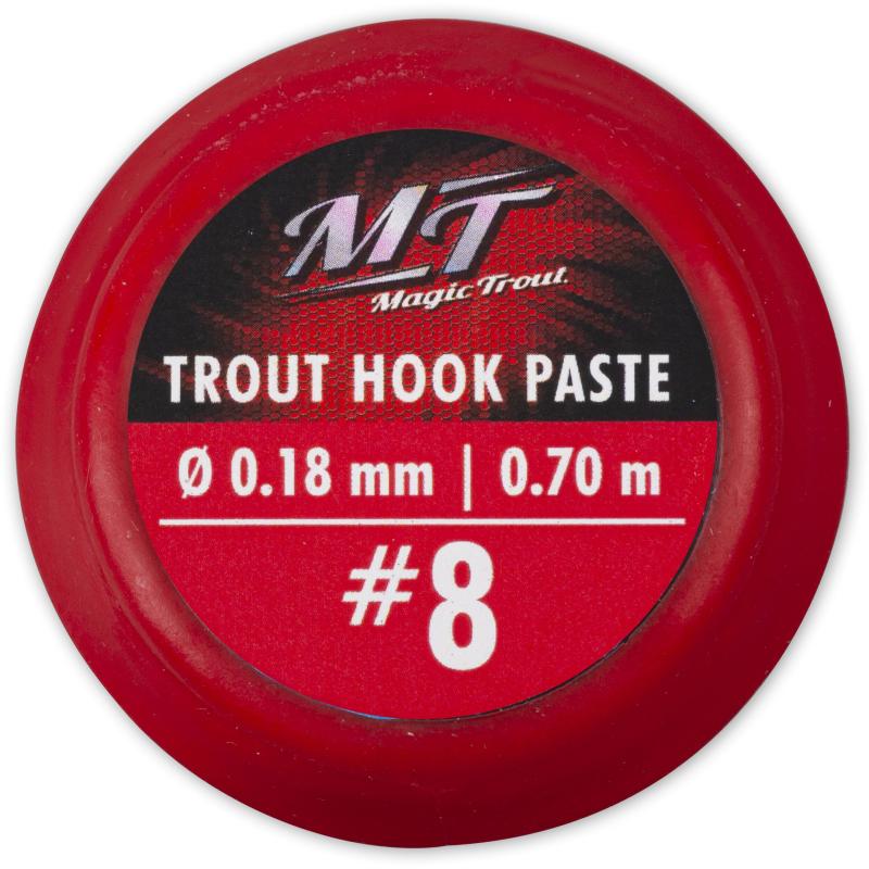 Magic Trout #8 Trout Hook Paste rot 0,18mm 200cm 7Stück