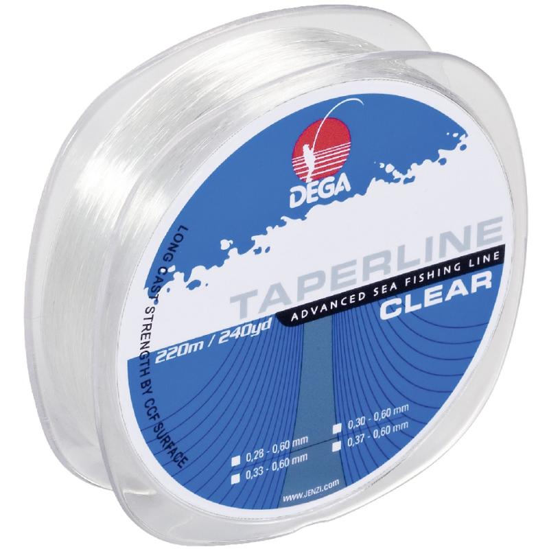 DEGA Taper Line ligne de craie Transparent 0,30-0,60mm 220m