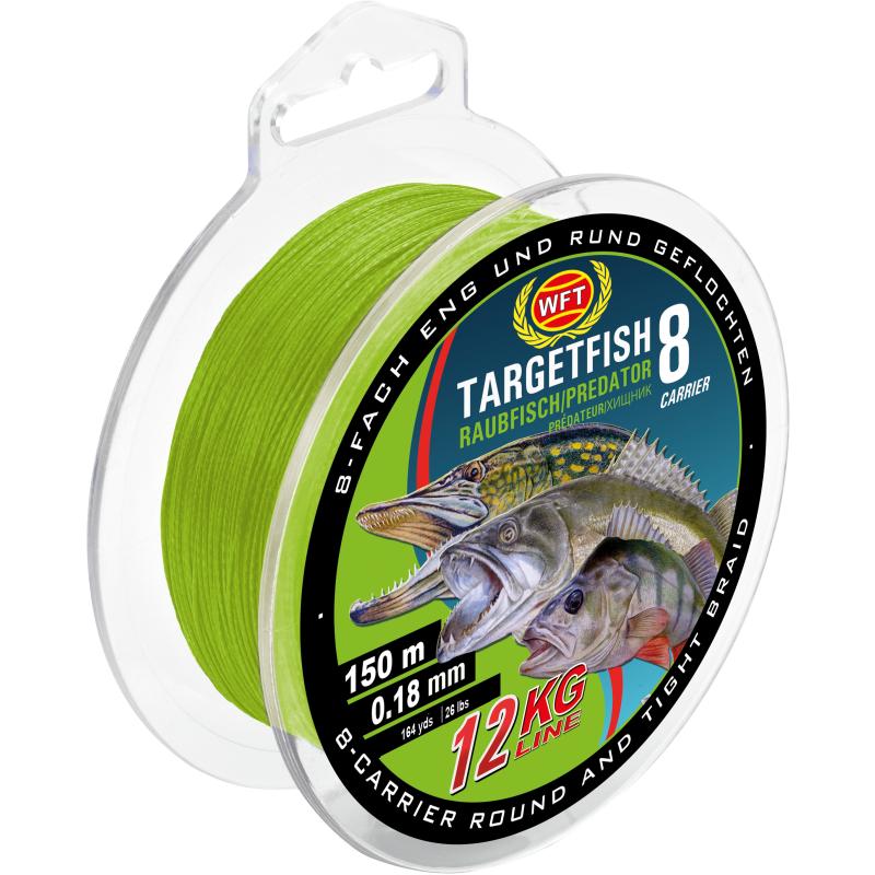 WFT TF8 predatory fish chartreuse 150m 18Kg 0,20