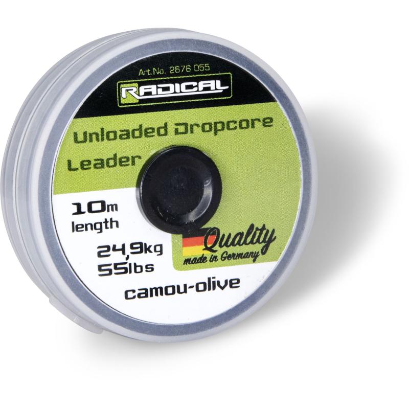 Radical Unloaded Dropcore Leader L: 10m 24,9kg / 55lbs camou-olive
