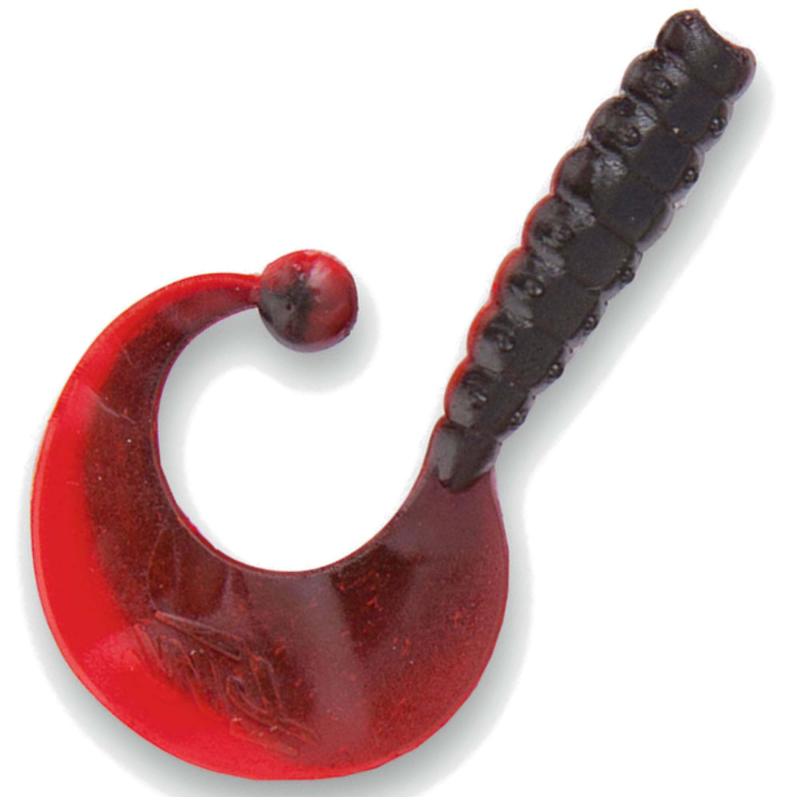 Magic Trout 1,1 g 3,5 cm Curly B-Bobbles rode / zwarte knoflook 10 stuks