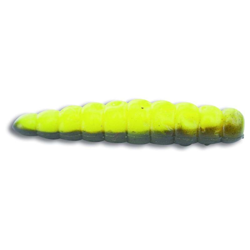 Magic Trout 2,4cm B-Maggot geel / zwarte knoflook 10 stuks