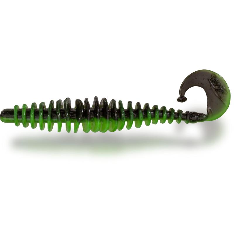 Magic Trout 1,5g 5,5cm T-Worm Twister neon green / black cheese