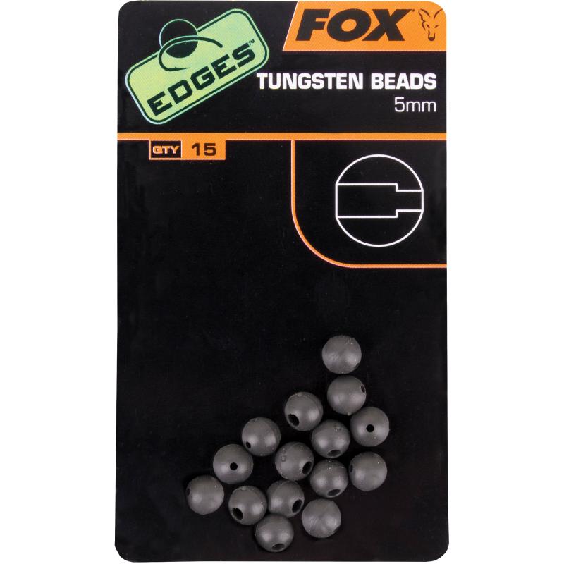 FOX Edges 5 mm wolfraam kralen x 15