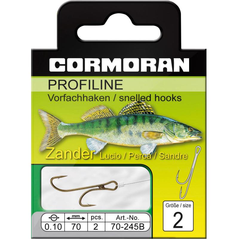 Cormoran PROFILINE pikeperch Ryder hook, brown. Size 2 0,10mm
