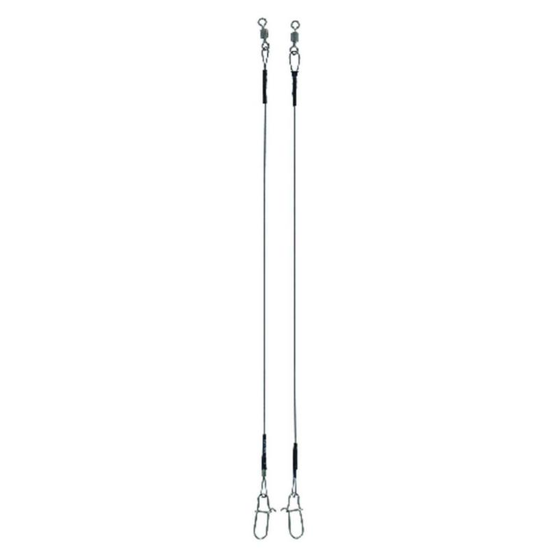 Titanium leaders with safety swivel and Scandic snap, 11 kg, 23 cm