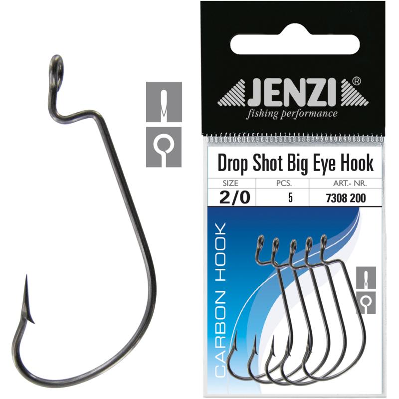 JENZI Drop Sh. Hook Big Eye 2/0