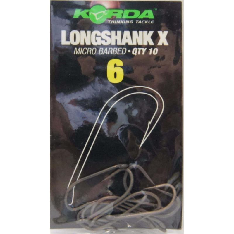 Korda Long Shank X - 10 pieces size 6