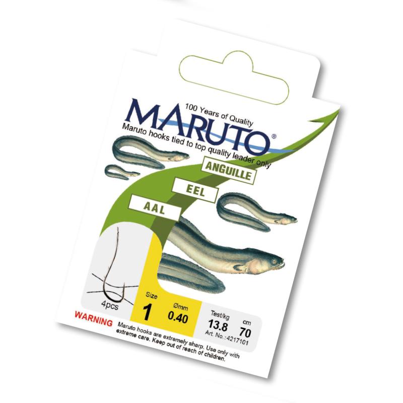 Maruto Eel / Worm Hook, zilver, maat 10