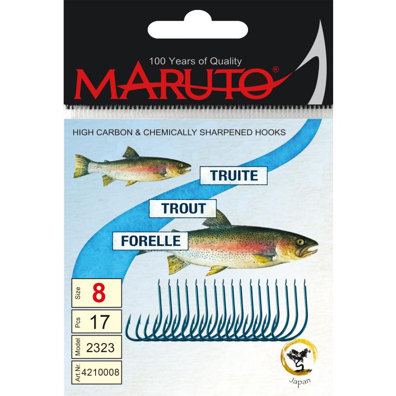 Maruto Maruto Forellenhaken blau Größe 12 SB18