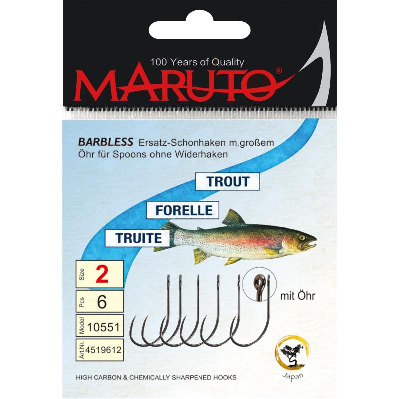 Maruto Maruto Single hook with large eye size 4 for Spoons SB6
