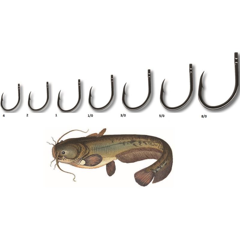 Maruto Maruto sturgeon / catfish hook with eye gunsmoke size 1 SB7