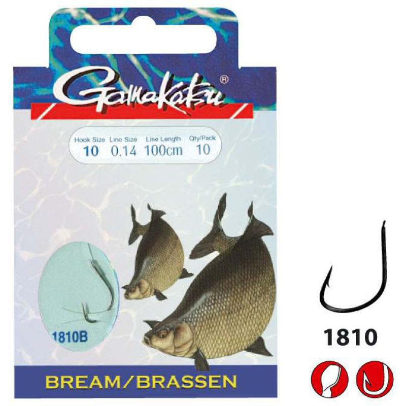 GAMAKATSU HOOK BKS-1810B BREAM FEED.75CM size 10 target fish hook 140114010014