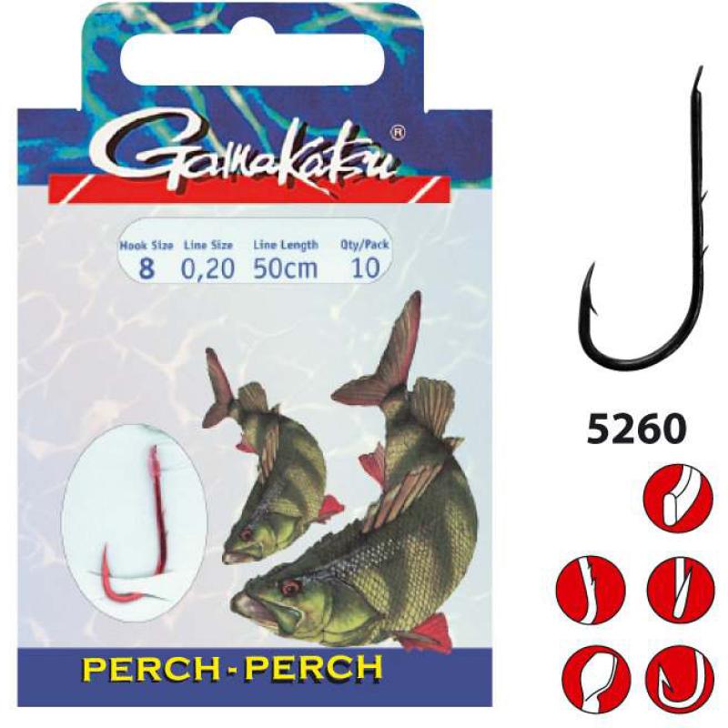 GAMAKATSU HOOK BKS-5260R Perch 50 CM size 4 target fish hook