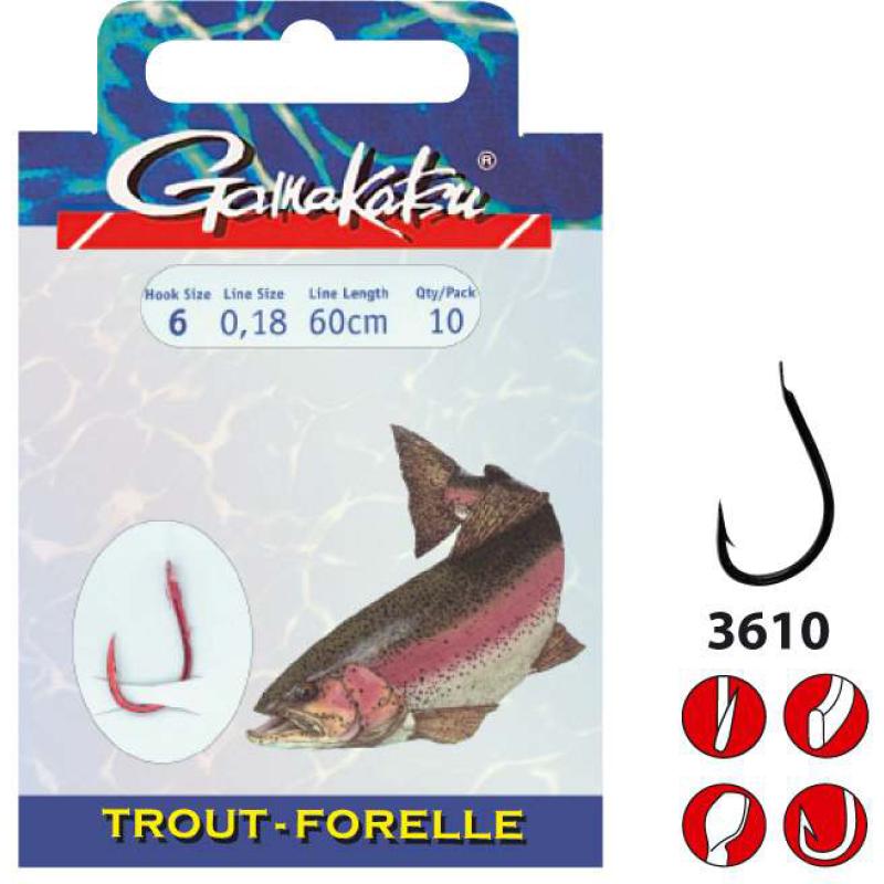 GAMAKATSU HOOK BKD-3610N TROUT 200 CM size 8 target fish hook
