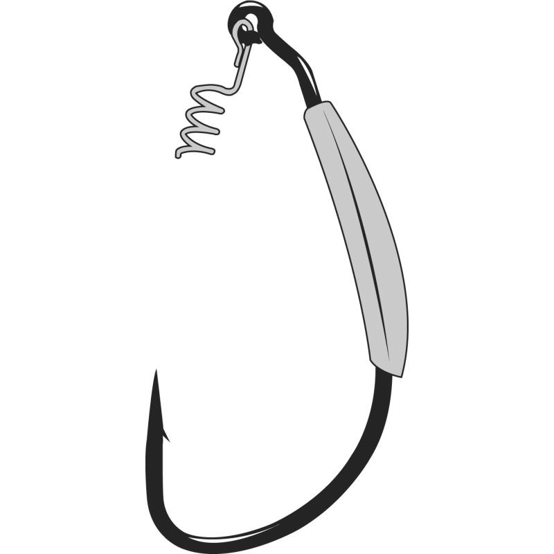 GAMAKATSU EWG WEIGHTED SPR-LOCK 3/0 1.8g shad and rubber fish hook
