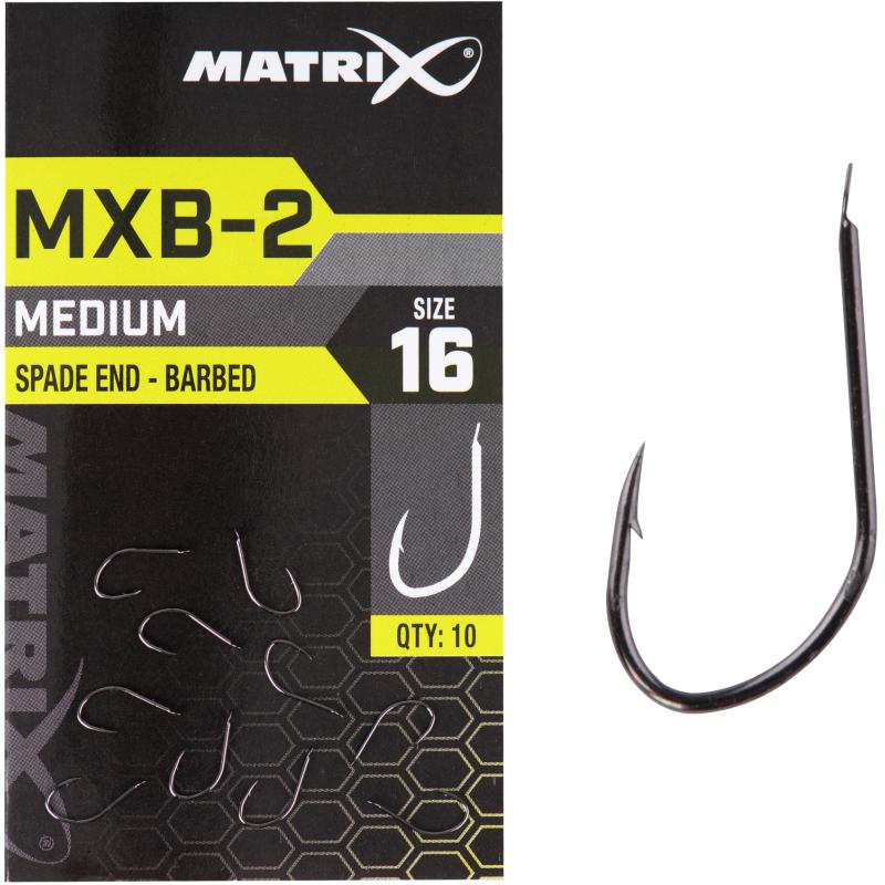 Matrix MXB-2 Gréisst 16 Barbed Spade End Black Nickel 10pcs