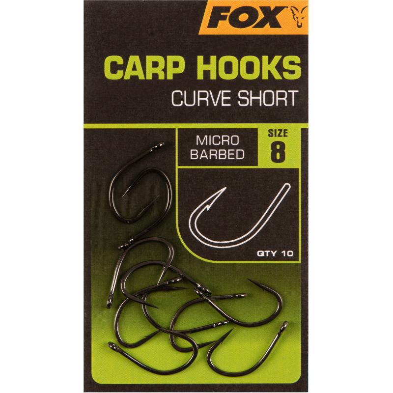Fox Carp Hooks Curve Shank Short Gréisst 8