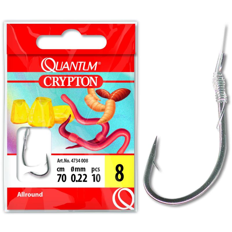 # 6 Crypton all-round leader hooks black nickel 0,25mm 70cm 10 pieces