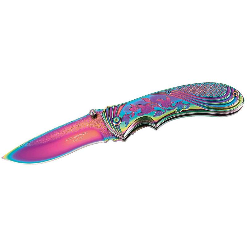 Herbertz couteau à une main Rainbow lame longueur 8cm