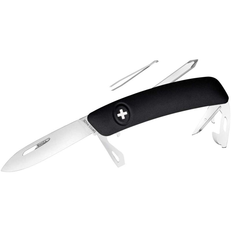 Swiza pocket knife D04 black, blade length 7,5cm
