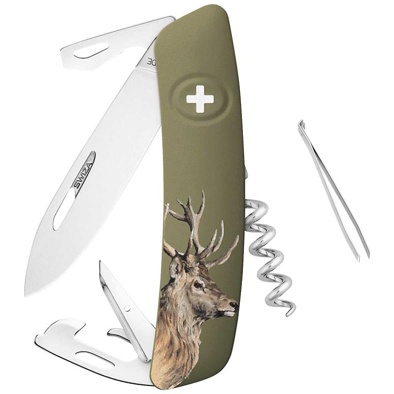 Swiza pocket knife D05 deer motif, blade length 7,5cm