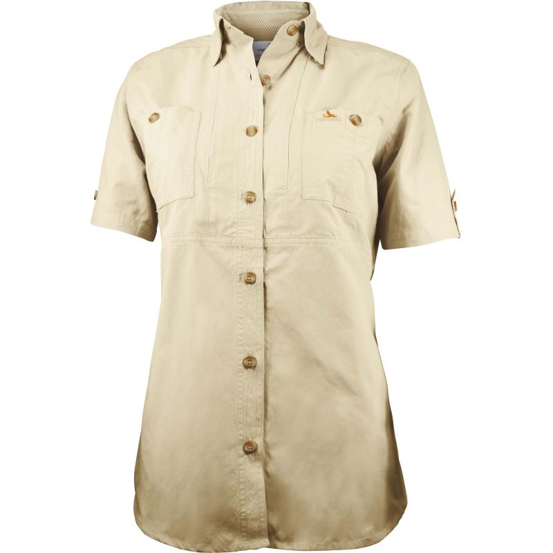 Viavesto women's short-sleeved shirt Sra. Eanes: sand, size. 34
