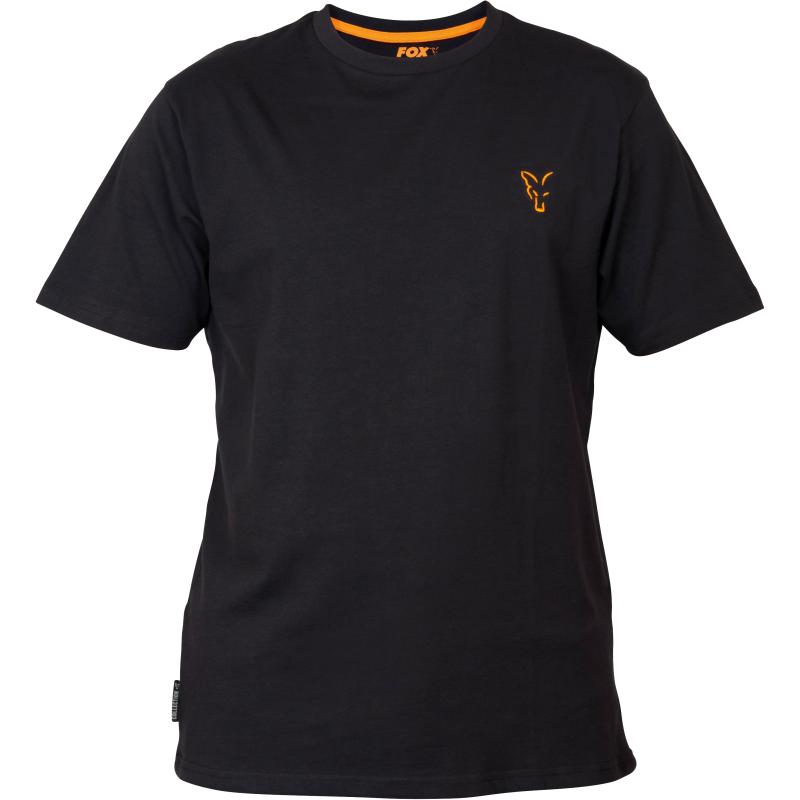 Fox Kollektioun Schwaarz Orange T-Shirt - L