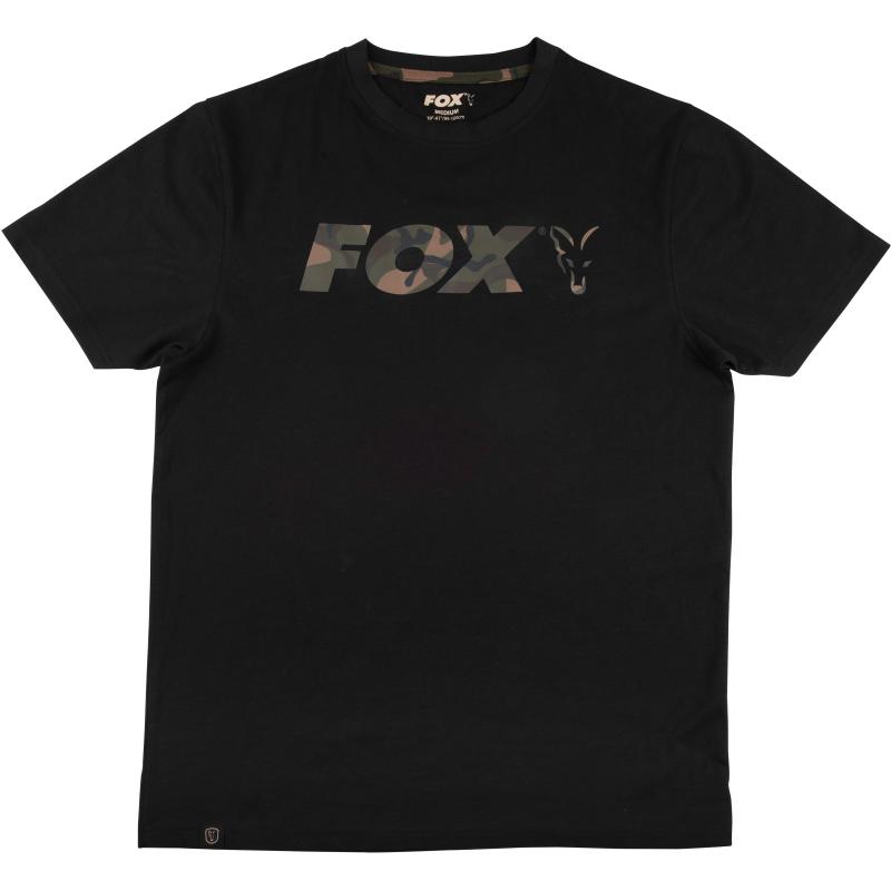 Fox Zwart / Camo print T - XL