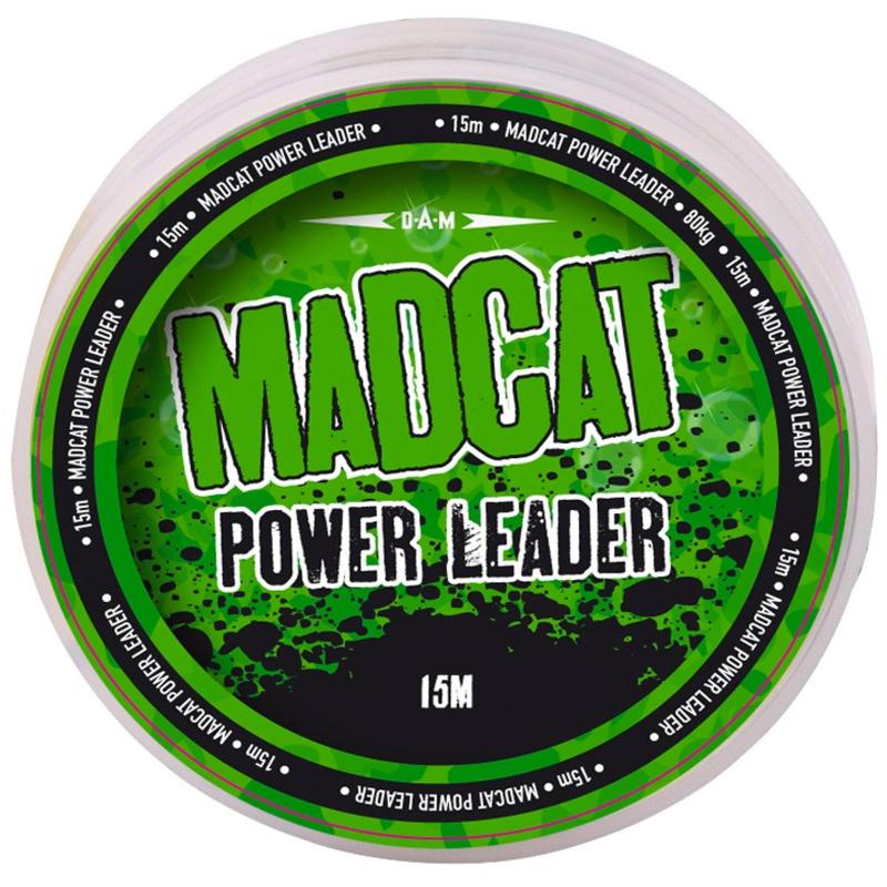 madcat Power Leader 15m 0,80mm/80kg gefl wallervorfach welsvorfach 0,70 €/m