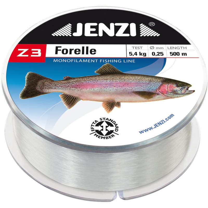JENZI Z3 Line trout with fish picture 0,22mm 500m