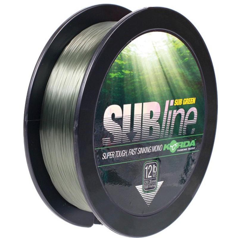 Korda SUBline- 1000m Green 15lb / 0.40mm