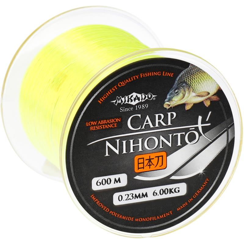 Mikado Nihonto Carp - 0.23mm / 6.00Kg / 600M - Fluo Yellow
