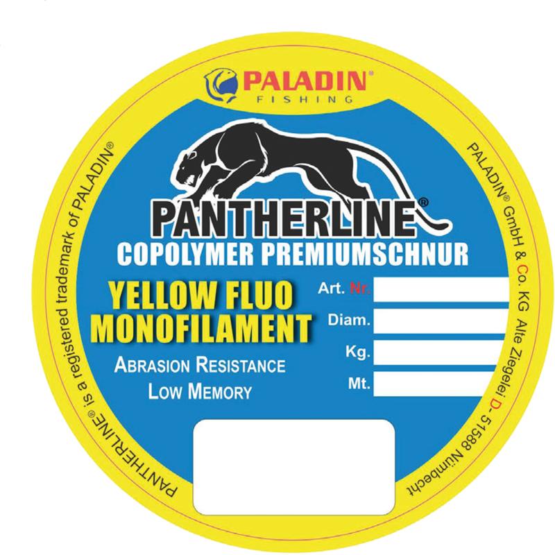Paladin Pantherline jaune fluo 0,22 mm 300 m capacité de charge 6,3 kg