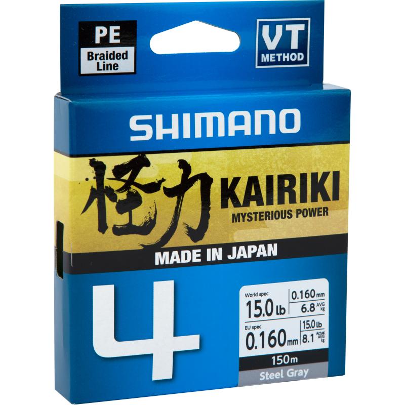 Shimano Kairiki 4 150M staalgrijs 0,100 mm / 6,8 kg