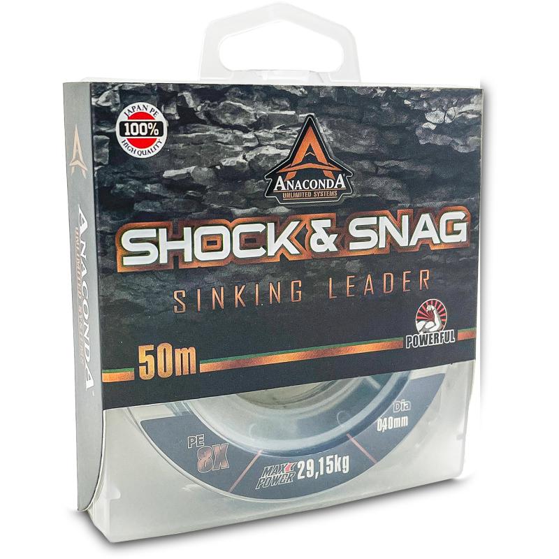 Anaconda Skinking Shock & Snag Leader 50m 0,45mm / 32,20kg