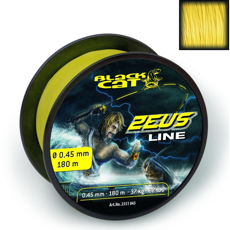 Black Cat Ø0,45mm Zeus Line 180m 37kg jaune