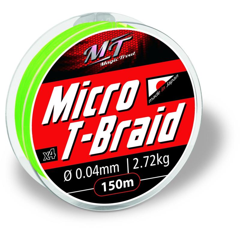 Magic Trout Ø0,12mm Micro T-Braid 150m 8,17kg, 18lbs vert