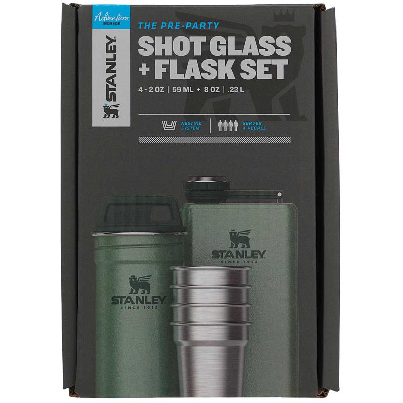 Stanley Adventure Shot & Flask Gift Set 236 Ml Fassungsvermögen Grün