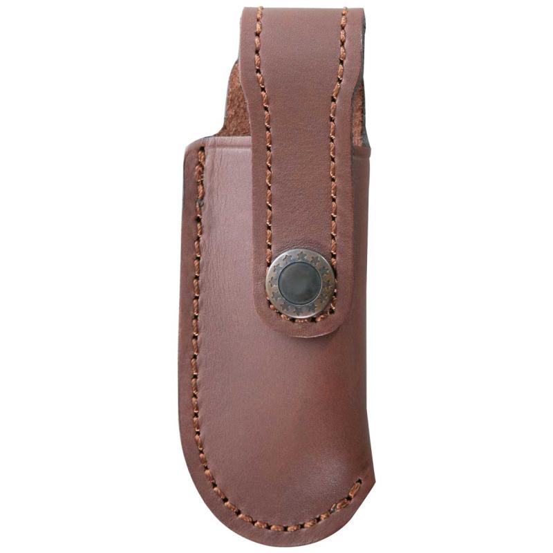 Herbertz brown leather case, with belt loop, length 13,5cm