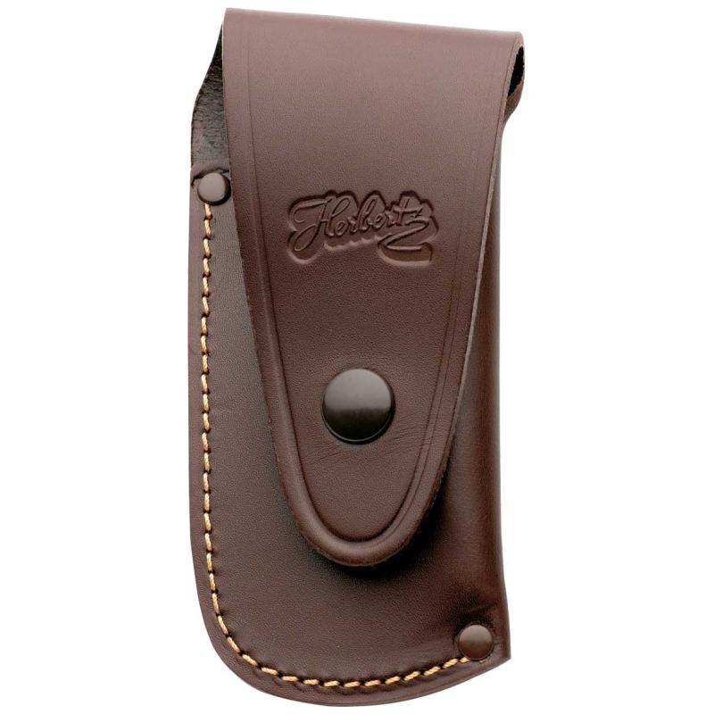 Herbertz leather case, brown, for handle lengths 11 and 13 cm, length 14,5 cm