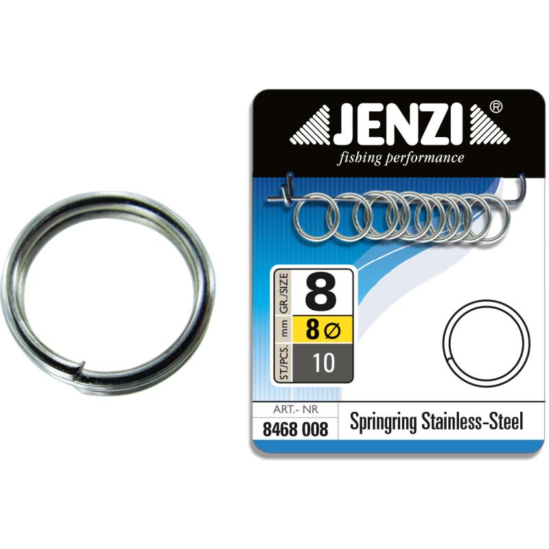 JENZI Strong jump rings made of stainless steel, size 8