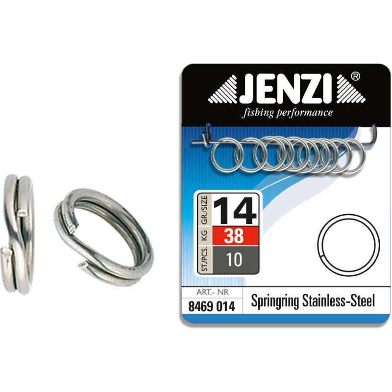 JENZI stainless steel jump rings size 14 38 kg
