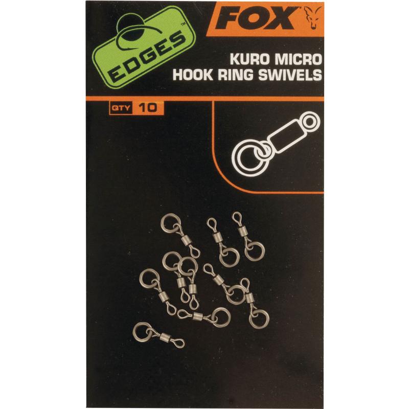 FOX Kante Kuro Micro Hook Ring Swivels x 10