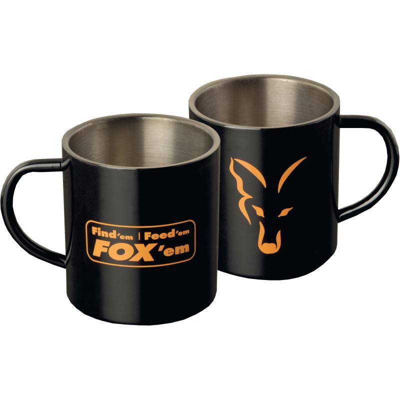 FOX RVS zwarte XL 400ml beker FFF